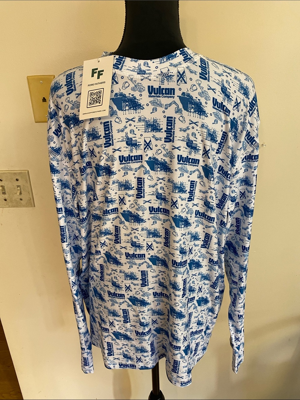 Fore Fathers x Vulcan Materials Company Long Sleeve Performance Shirt - Size L